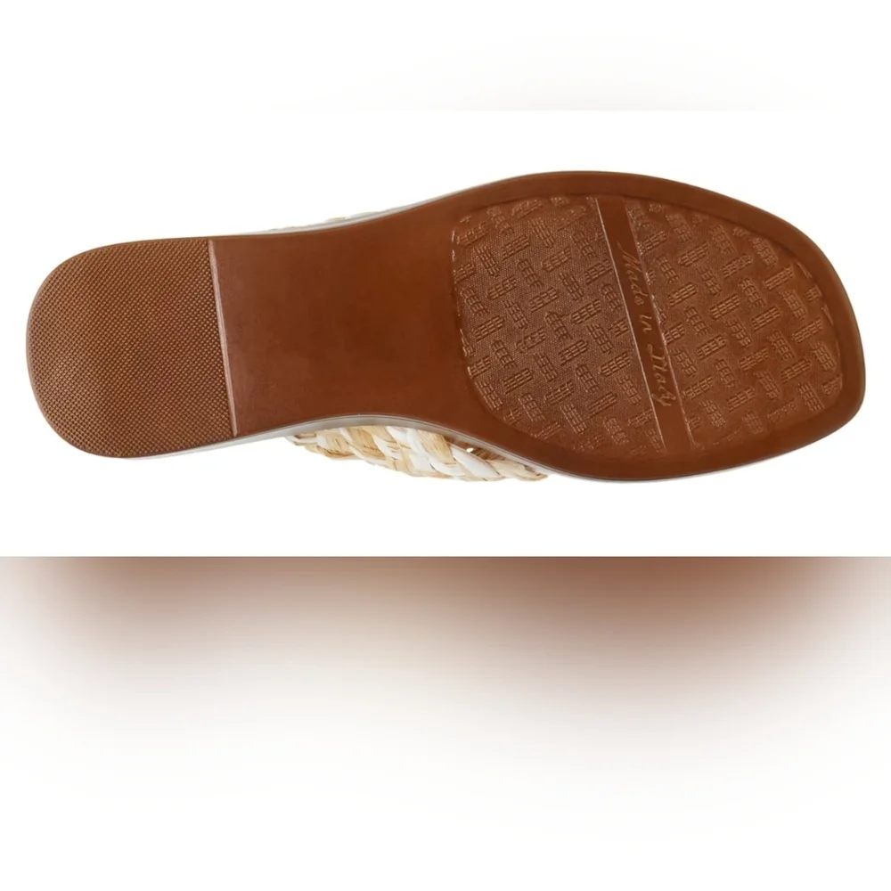 Italian Shoemakers Women's Nory White/Beige Sandals Size 11